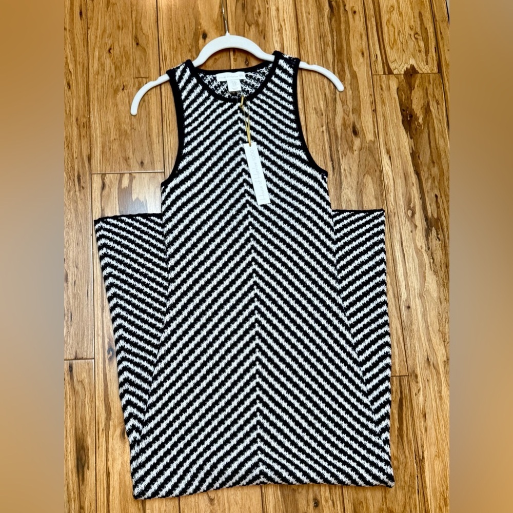 NWT House of Harlow 1960 Crochet‎ Sleeveless Maxi Dress White & Navy Size M